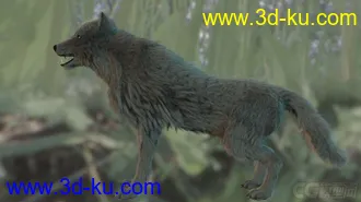 3D打印模型哂醚┤搜u作的毛髮狼，需搭配Yeti才可使用喔的图片