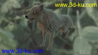 3D打印模型哂醚┤搜u作的毛髮狼，需搭配Yeti才可使用喔的图片