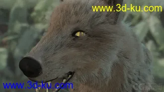 3D打印模型哂醚┤搜u作的毛髮狼，需搭配Yeti才可使用喔的图片
