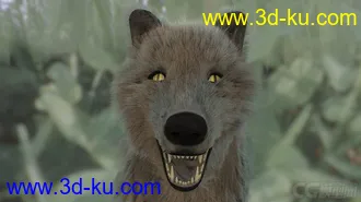3D打印模型哂醚┤搜u作的毛髮狼，需搭配Yeti才可使用喔的图片