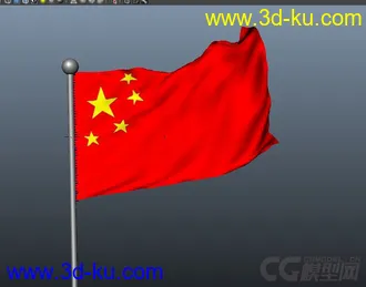 3D打印模型五星红旗 飘扬动画的图片
