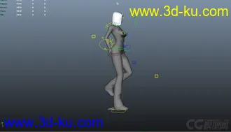 3D打印模型一个绑定的女人，可以练习动画的图片
