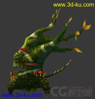 3D打印模型怪物-小树怪绿色的图片