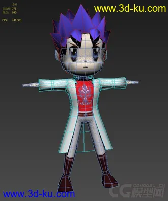 3D打印模型【新手】人物低模！附贴图的图片