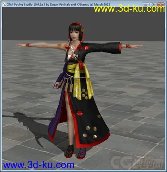 3D打印模型无双大蛇女角色——阿国的图片