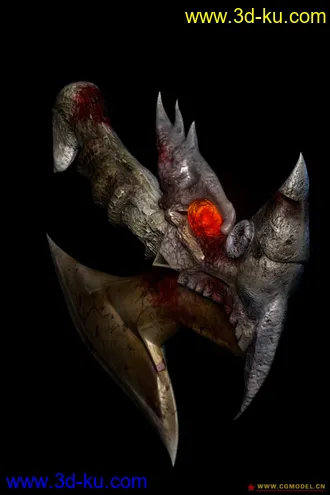 3D打印模型刑天的斧子 +贴图的图片