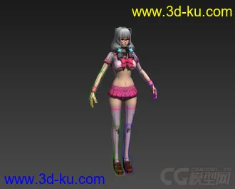 粉红短裙女孩模型的图片