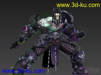 3D打印模型暗黑血统2主角 骨骼绑定的图片