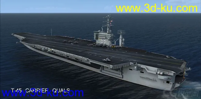 美国尼米兹号航母模型与美国海军帕塔克森特号补给舰模型max格式的图片5