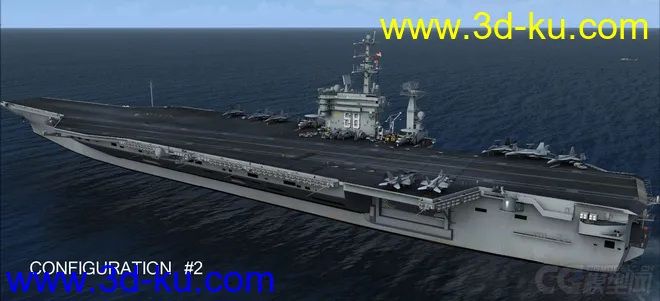 美国尼米兹号航母模型与美国海军帕塔克森特号补给舰模型max格式的图片16