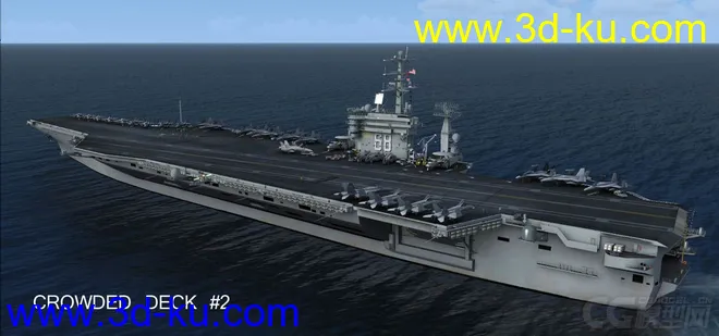 美国尼米兹号航母模型与美国海军帕塔克森特号补给舰模型max格式的图片18