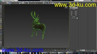 3D打印模型动物 小鹿 带渲染的梅花鹿的图片