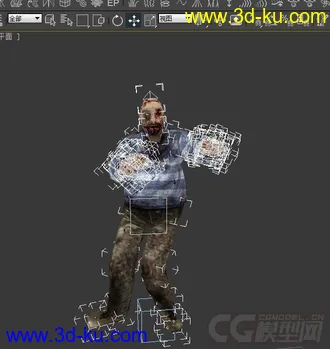 3D打印模型有动画的写实丧尸胖子的图片