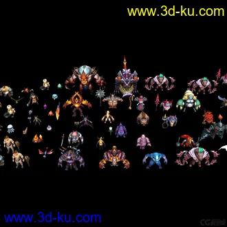 3D打印模型游戏内全部角色 武器的图片
