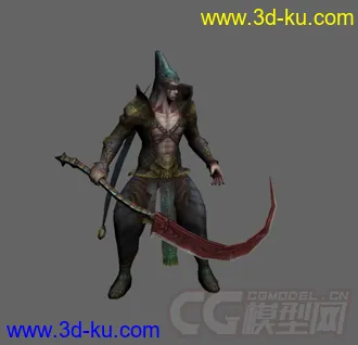 3D打印模型一个刀客，带绑定，带材质的图片