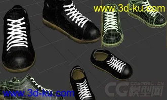 3D打印模型小孩鞋子，完美布线，可动画。的图片