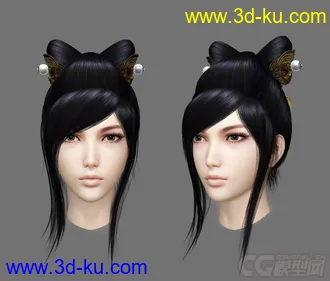 3D打印模型高模 女性角色头部  带贴图的图片