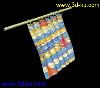 3D打印模型风吹窗帘模拟的图片