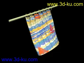 3D打印模型风吹窗帘模拟的图片