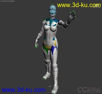 3D打印模型Blue Alien Woman Rig 3DMax with textures的图片
