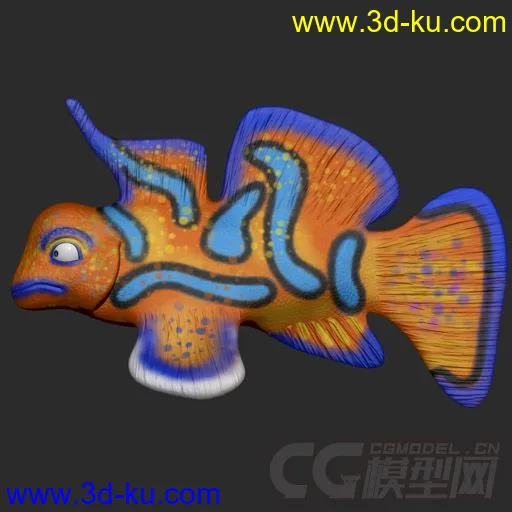 Fish Rigs - MandaRingGoby with textures模型的图片1