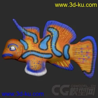 3D打印模型Fish Rigs - MandaRingGoby with textures的图片