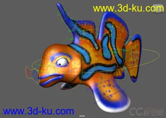 3D打印模型Fish Rigs - MandaRingGoby with textures的图片