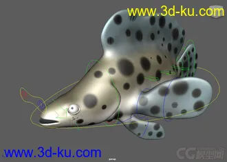 3D打印模型Fish Rigs PantherGrouper with textures的图片