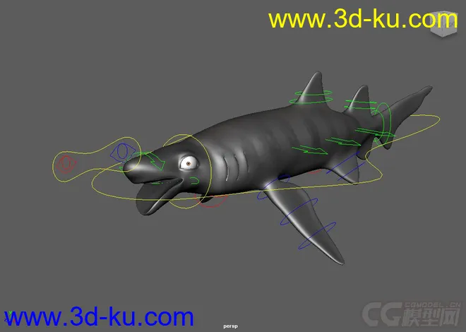 Fish Rigs TigerShark with textures模型的图片3