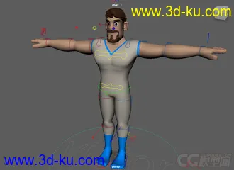 3D打印模型Victor Young Modern Man rig with textures的图片