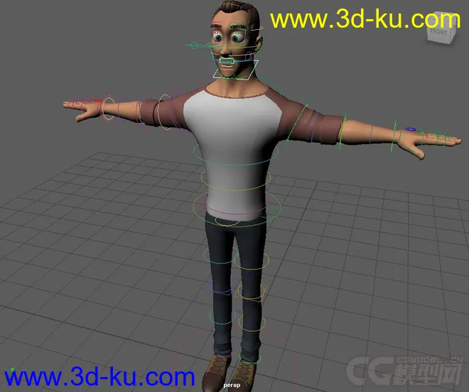 Johnny Young Modern Man rig for Maya2016模型的图片1