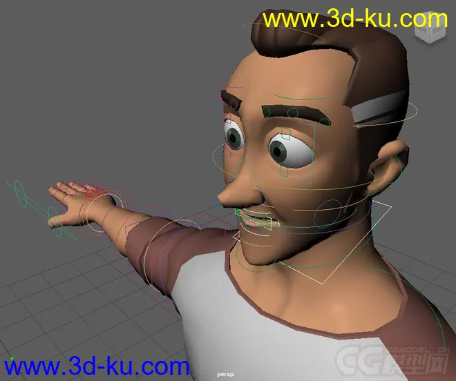 Johnny Young Modern Man rig for Maya2016模型的图片4