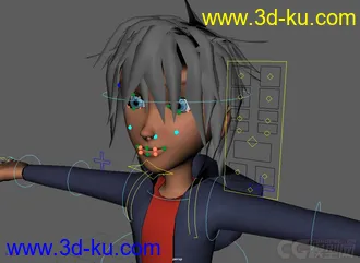 3D打印模型Shiro character rig with textures的图片