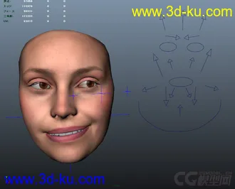 3D打印模型Emily (only face) character rig full facial controls with textures的图片