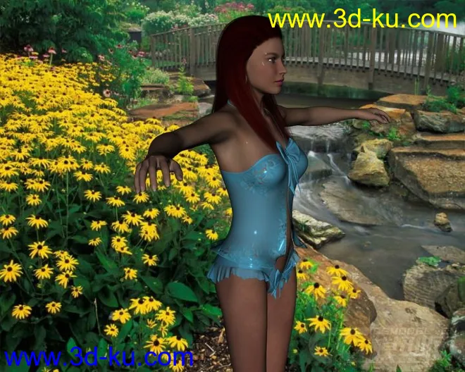 DAZ3D - Poser - Valentine Sleep Wear Lingerie for V4模型的图片1