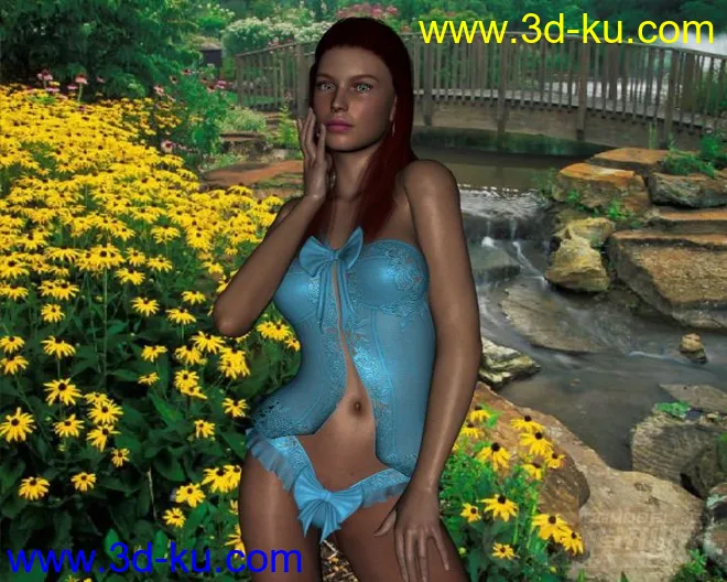DAZ3D - Poser - Valentine Sleep Wear Lingerie for V4模型的图片7