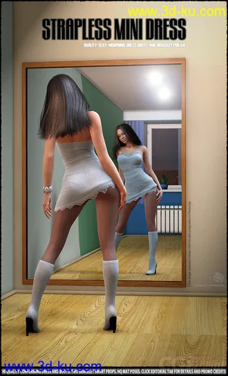 3D打印模型RO-95471 - Strapless Mini Dress的图片