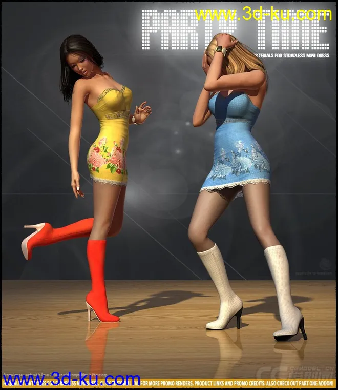 Daz3d - Poses - Party Time 2 for Strapless Mini Dress模型的图片5