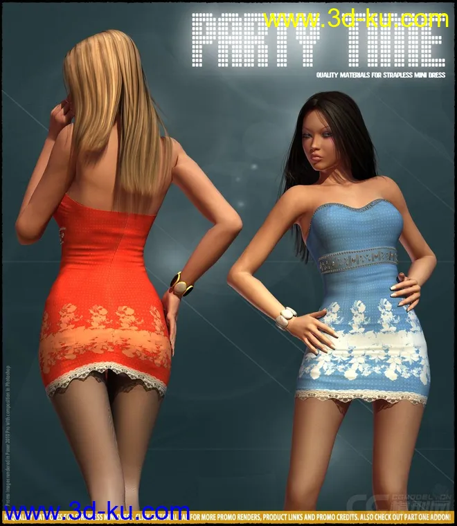 Daz3d - Poses - Party Time 2 for Strapless Mini Dress模型的图片6