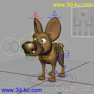 3D打印模型绑定卡通狗的图片