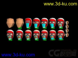 3D打印模型简单的人头的建模方法+耳朵的图片