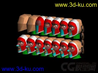 3D打印模型简单的人头的建模方法+耳朵的图片