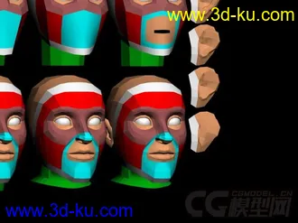 3D打印模型简单的人头的建模方法+耳朵的图片