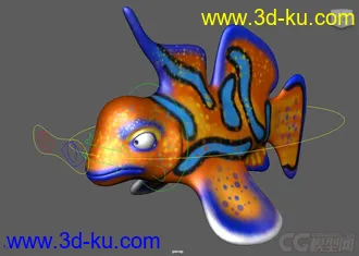 3D打印模型Fish Rigs - MandaRinGoby with textures的图片
