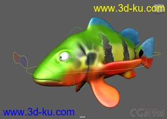3D打印模型Fish Rigs - PeacockBass with textures的图片
