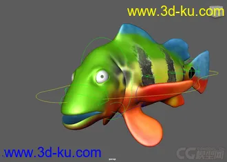 3D打印模型Fish Rigs - PeacockBass with textures的图片