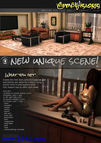 3D打印模型Poser - DAZ3D - i13 City Visions + i13 City Life的图片