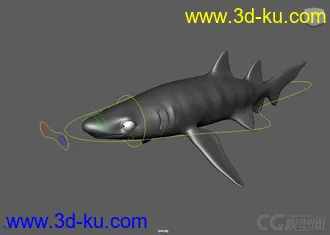 3D打印模型Fish Rigs - TigerShark with textures的图片