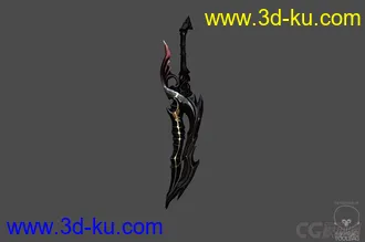 3D打印模型手绘不写实次世代黑刀。的图片