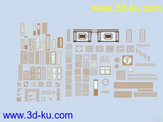 3D打印模型中式窗花的图片